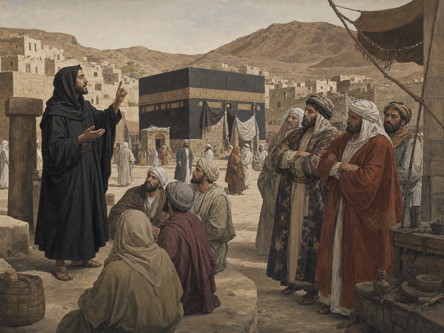Illustrated reconstruction of the background of Formation of the Early Muslim Community