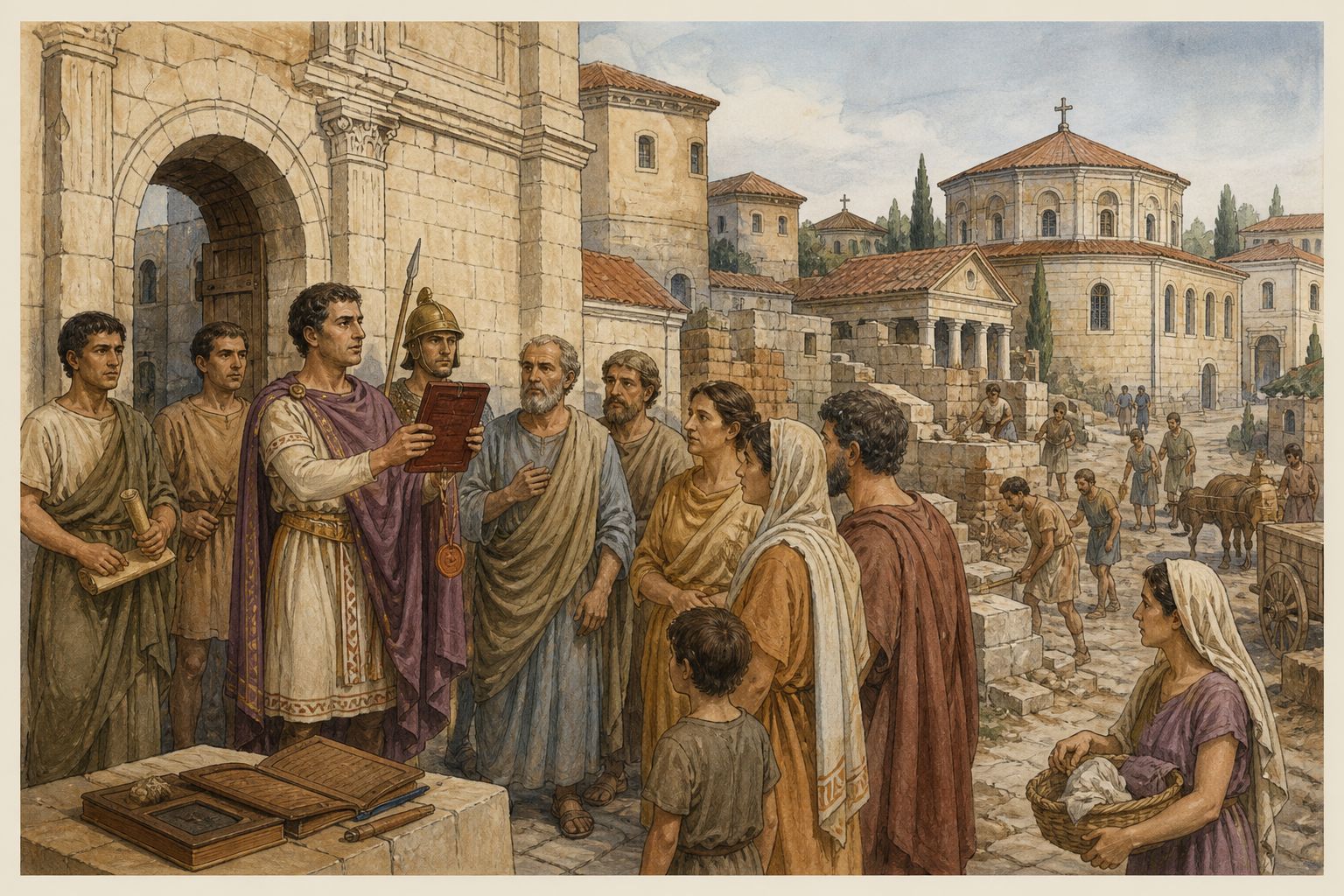 Historical reconstruction of “Constantine becomes sole emperor” in Edict of Milan