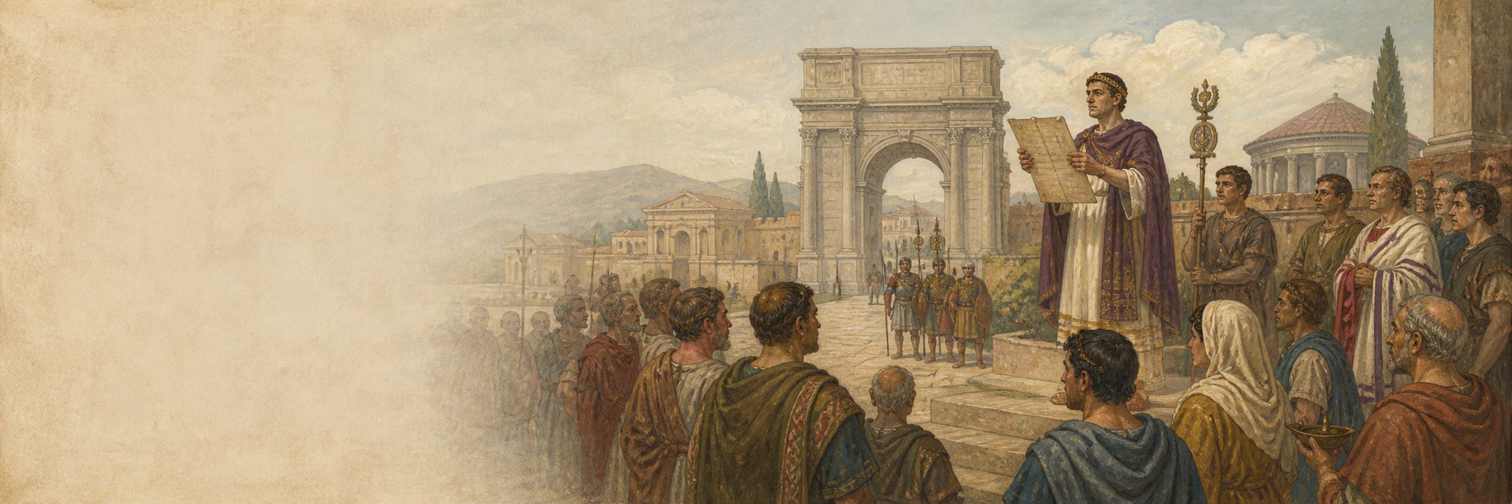 A historical reconstruction of rulers, administration, and society at Milan, showing the setting of Edict of Milan