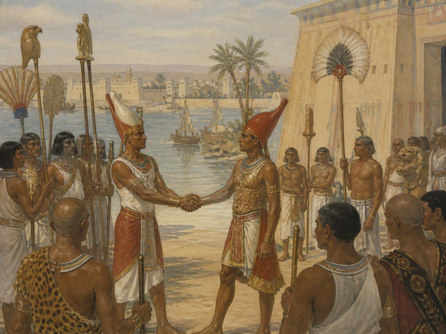 Historical reconstruction of Unification of Ancient Egypt's central action: A kingship rooted in Upper Egypt extended influence northward and incorporated Delta centers.