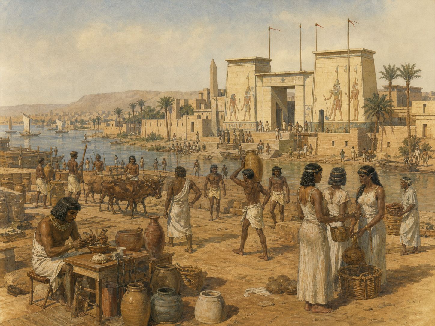 Historical reconstruction of Unification of Ancient Egypt's long-term consequences: Unification created a long-lasting state framework in which kingship, religion, and the Nile environment were closely connected.