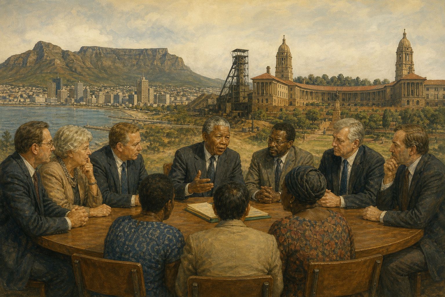 Historical reconstruction of the “Crisis of apartheid” stage in End of Apartheid
