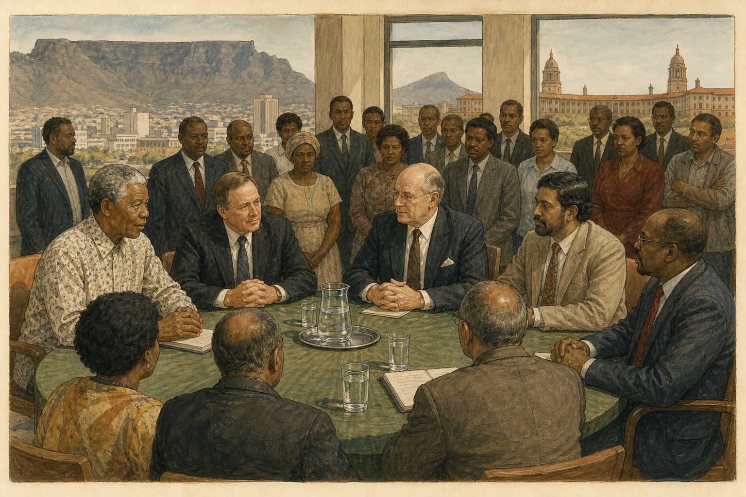Historical reconstruction of the “Democratic memory” stage in End of Apartheid