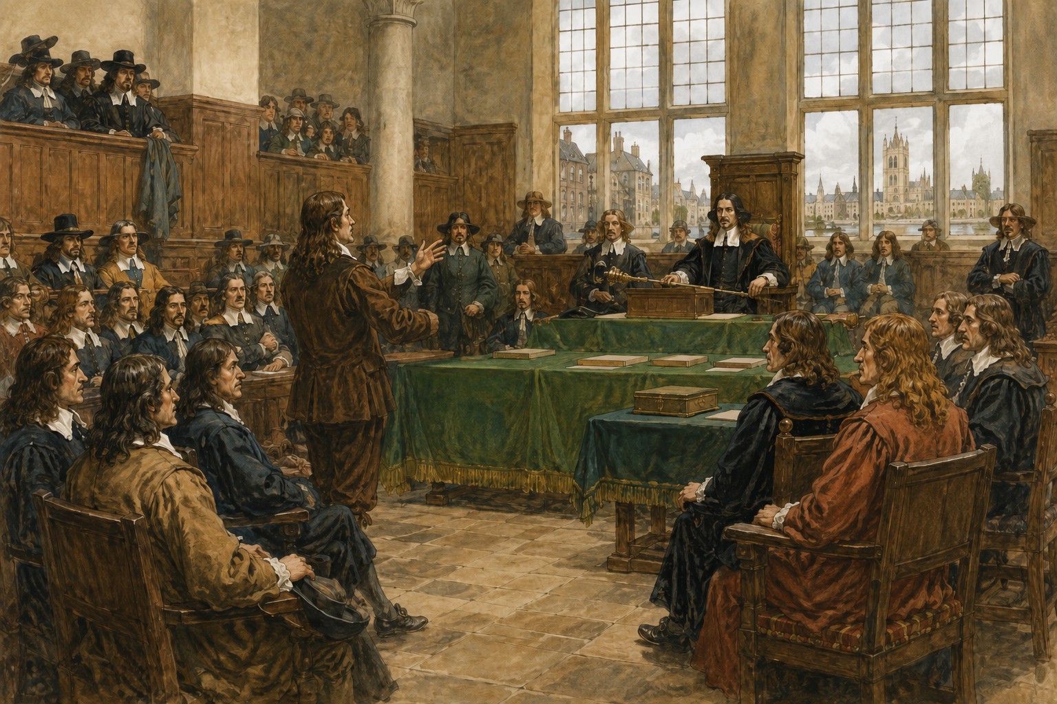 Historical reconstruction of “Convention presents the Declaration of Rights” in English Bill of Rights