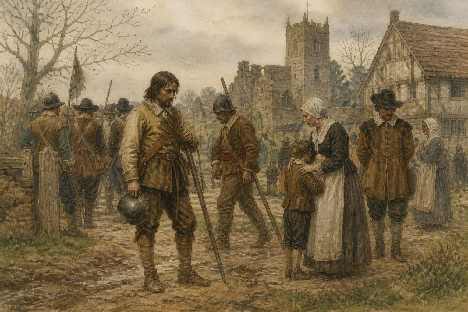 Historical reconstruction of the “Immediate aftermath” stage in English Civil War