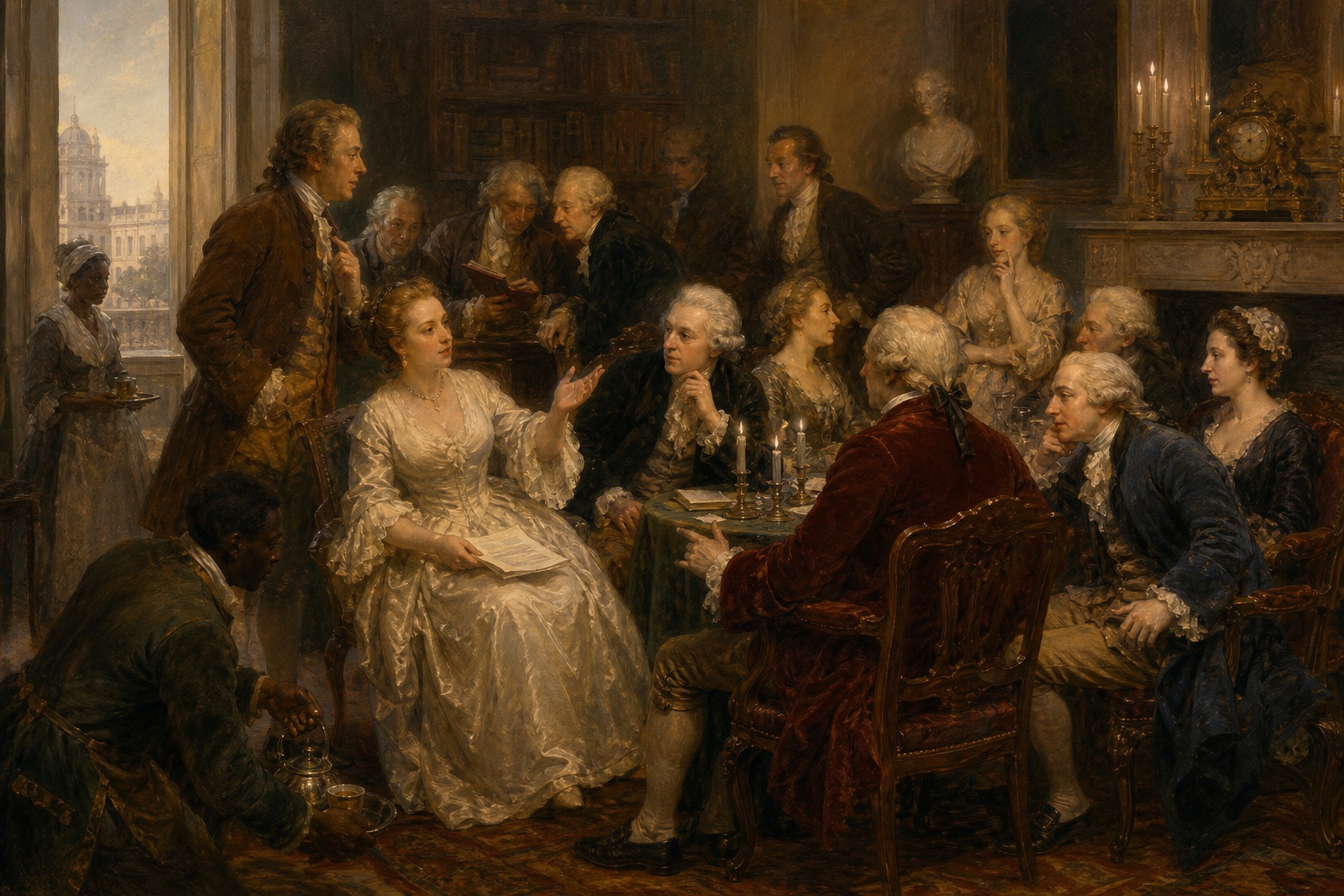 Illustrated reconstruction of the course of Age of Enlightenment