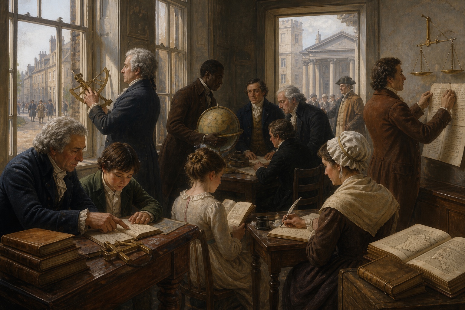Illustrated reconstruction of the outcome of Age of Enlightenment
