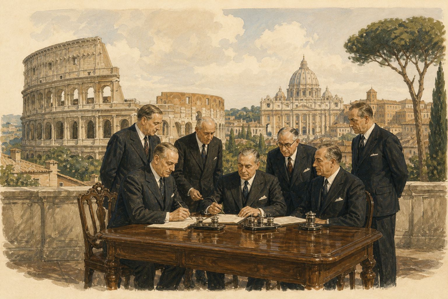 Historical reconstruction of the “Current phase” stage in Founding of the European Economic Community