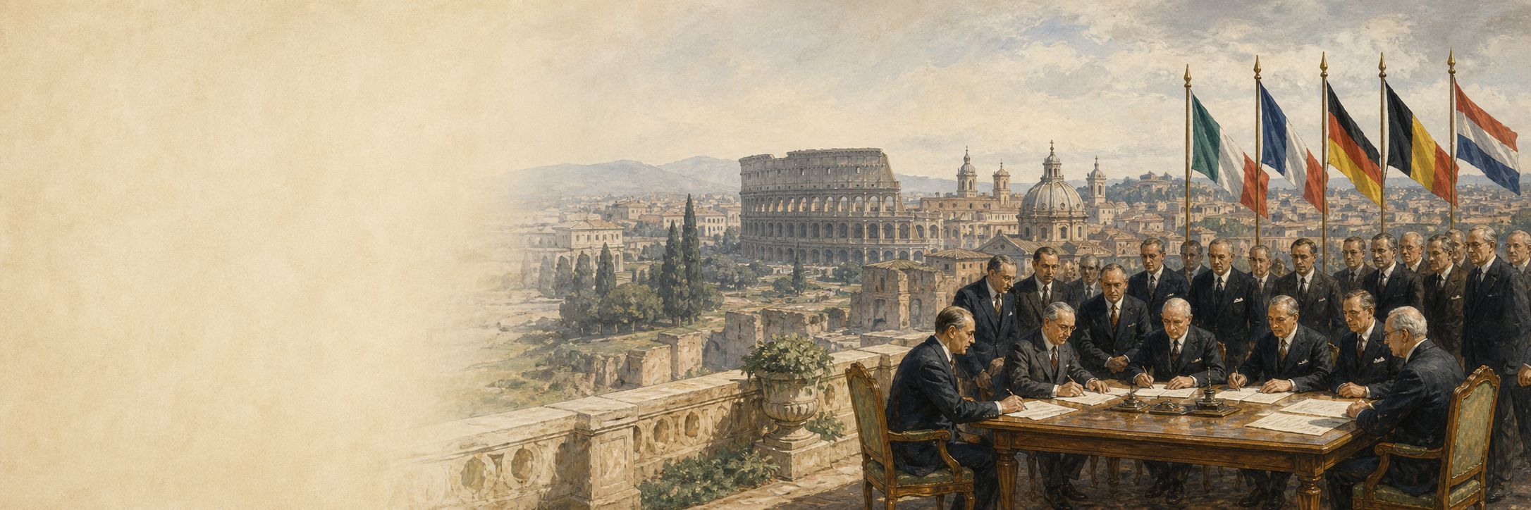 Reconstruction of people and places connected with Founding of the European Economic Community