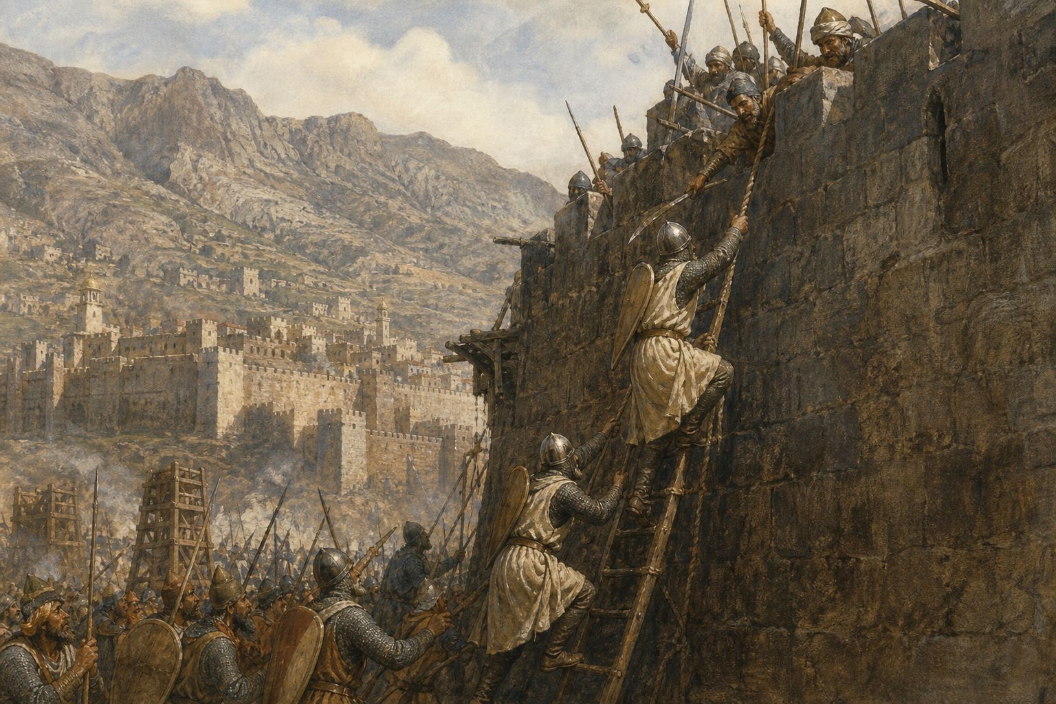 Historical reconstruction of the “Capture of Antioch” stage in First Crusade