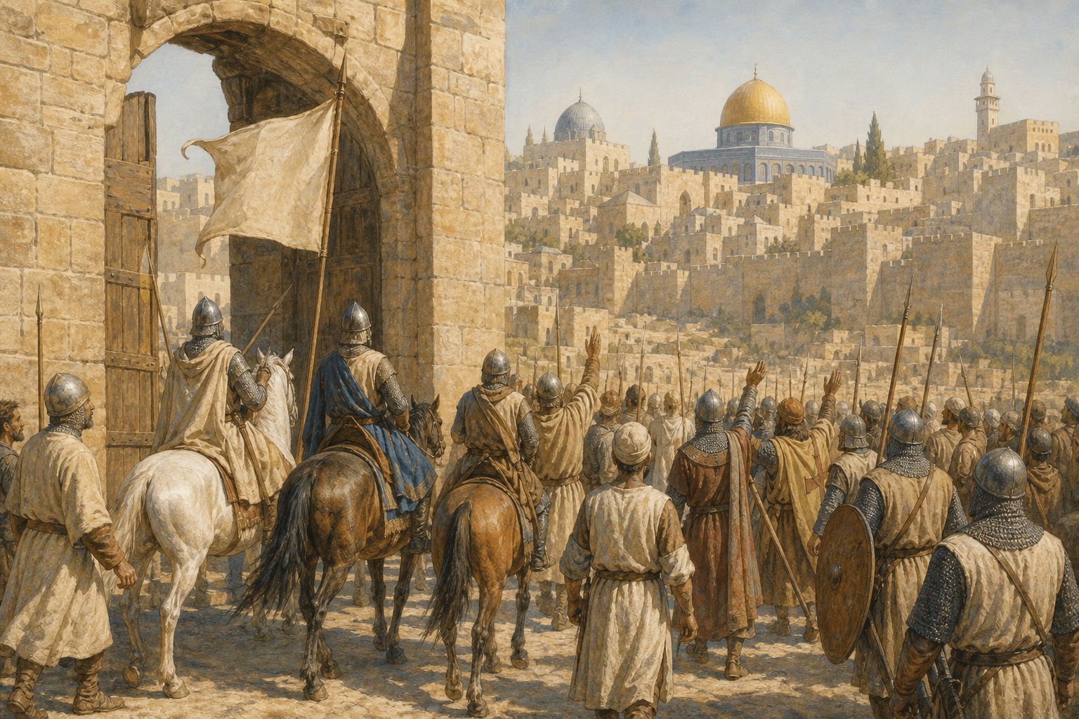 Historical reconstruction of the “Capture of Jerusalem” stage in First Crusade