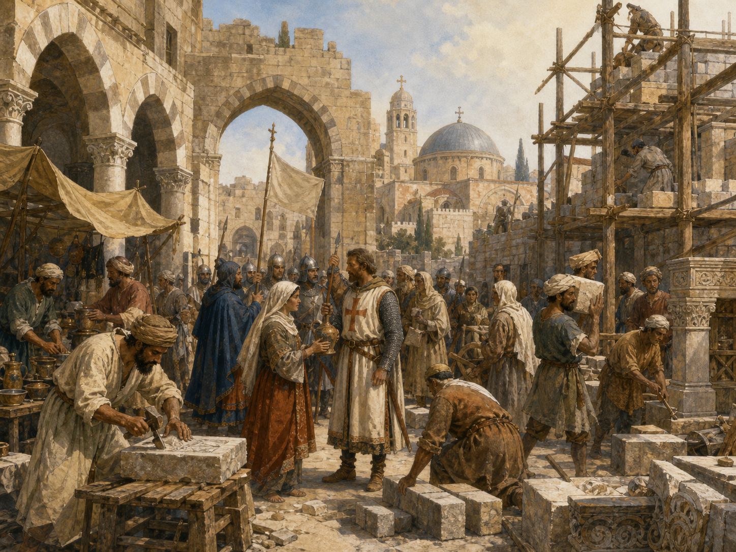 Historical reconstruction of First Crusade's long-term consequences: The First Crusade was not a single religious war: papal authority, Byzantine diplomacy, aristocratic politics, pilgrimage, and societies around the Mediterranean and western Asia shaped the movement and conquest.