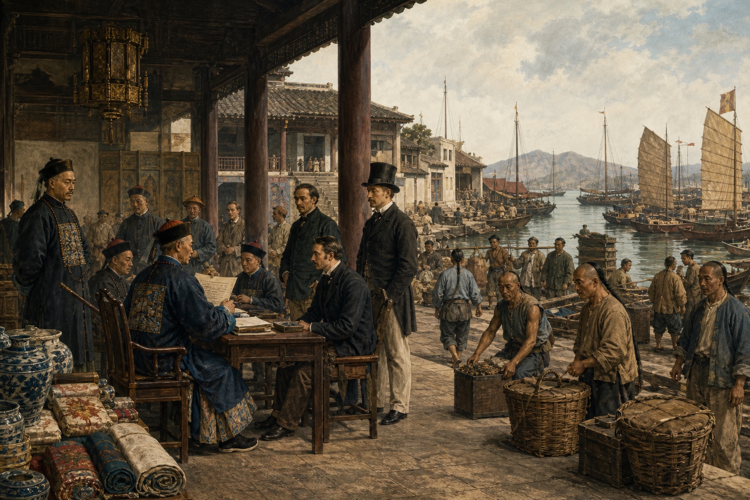 First Opium War: a scene of the prelude