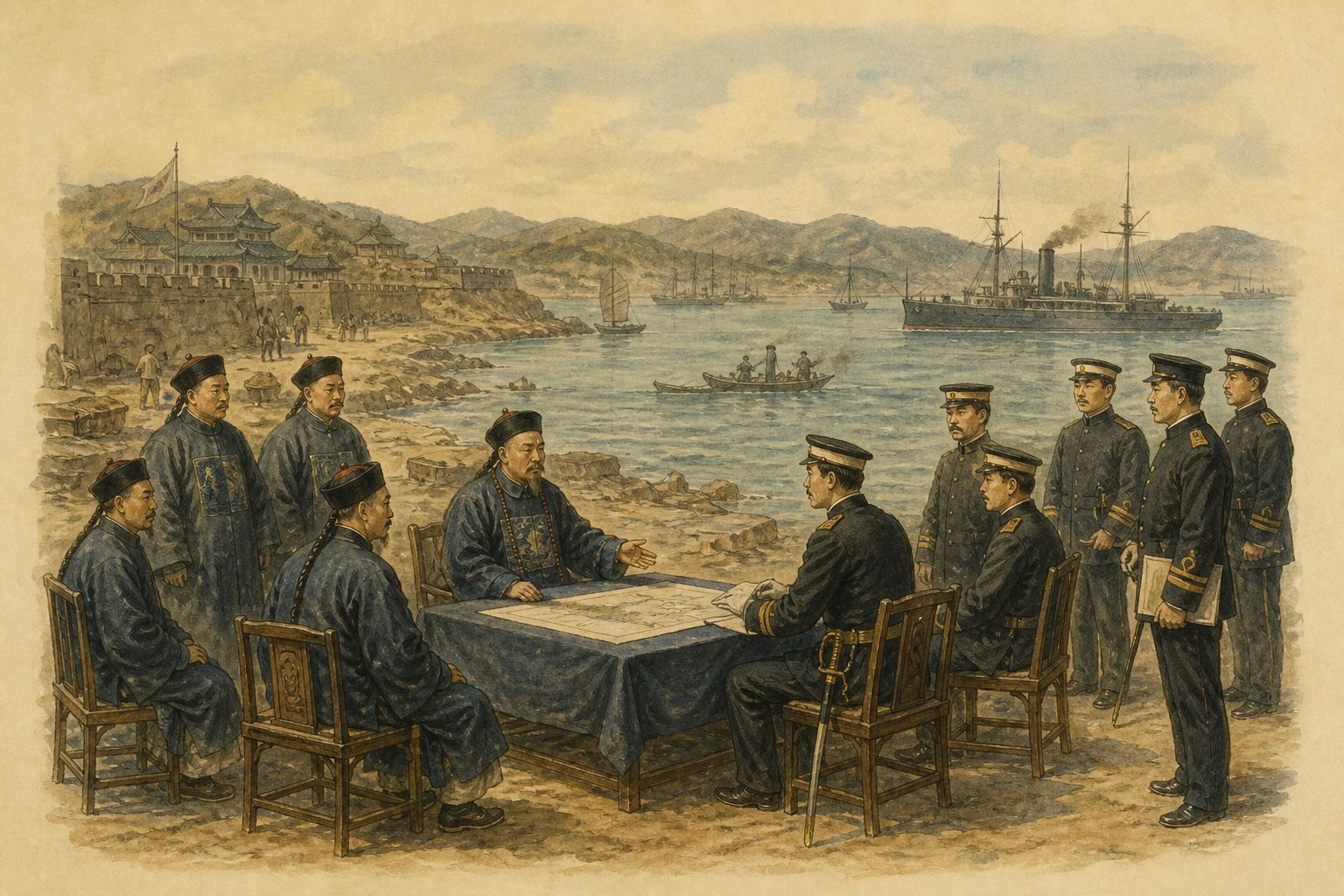 Historical reconstruction of the “The Korean crisis” stage in First Sino-Japanese War