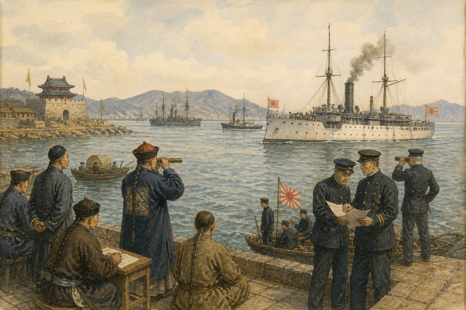 Historical reconstruction of the “Naval escalation” stage in First Sino-Japanese War