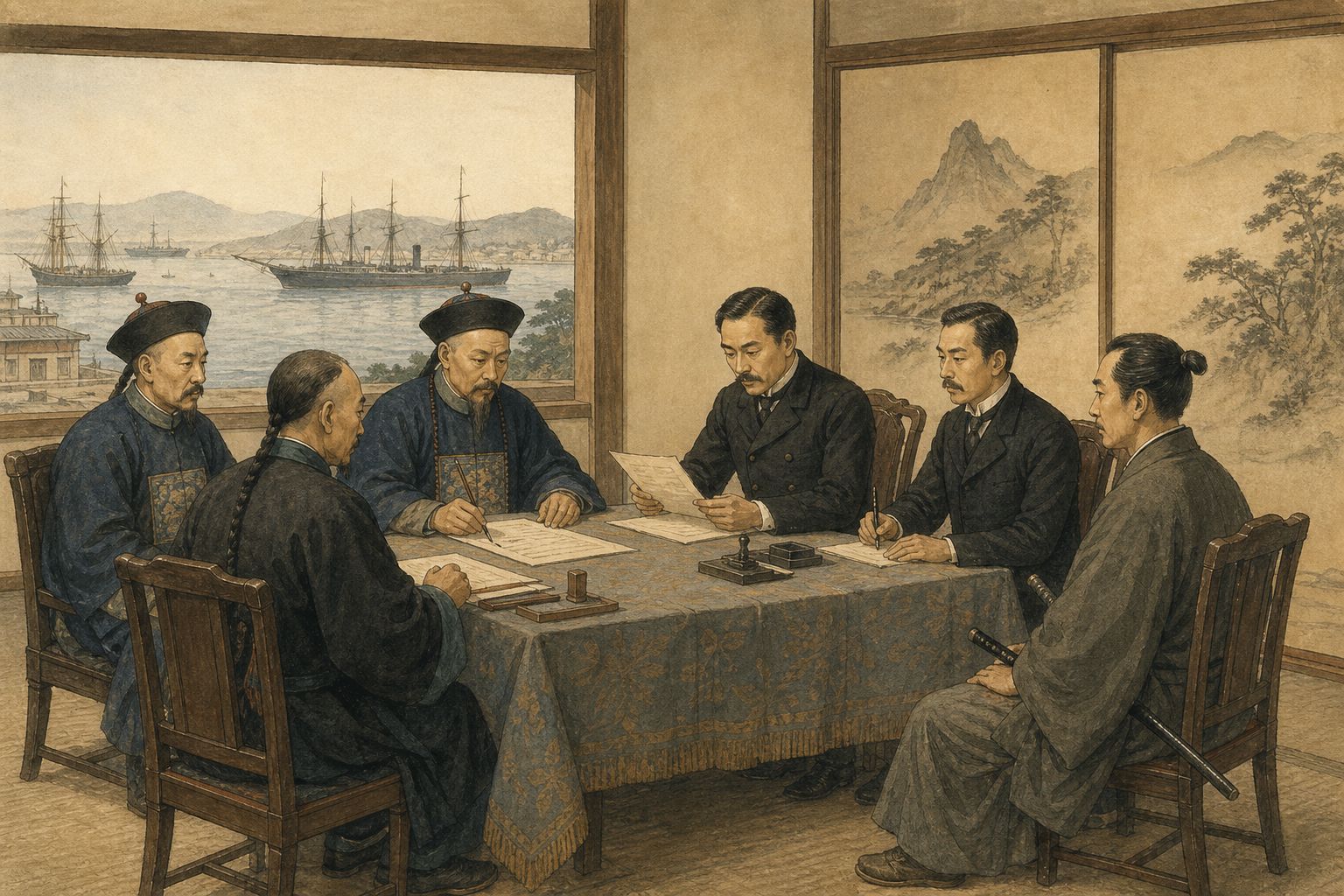 Historical reconstruction of the “Settlement at Shimonoseki” stage in First Sino-Japanese War