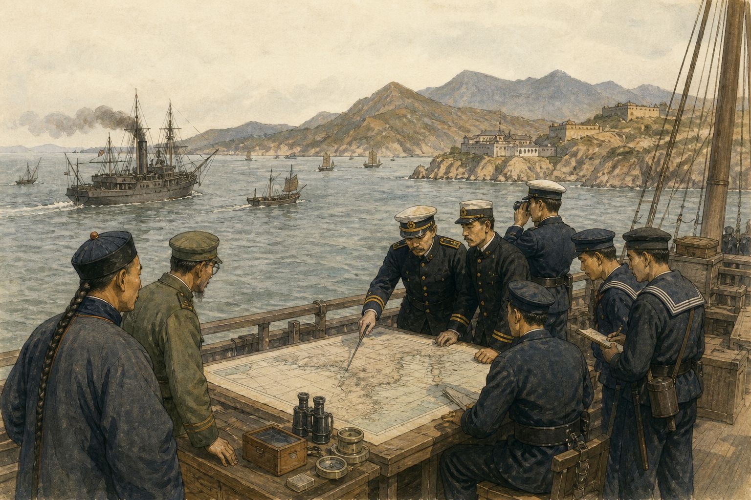 Historical reconstruction of the “Campaign in the Yellow Sea” stage in First Sino-Japanese War