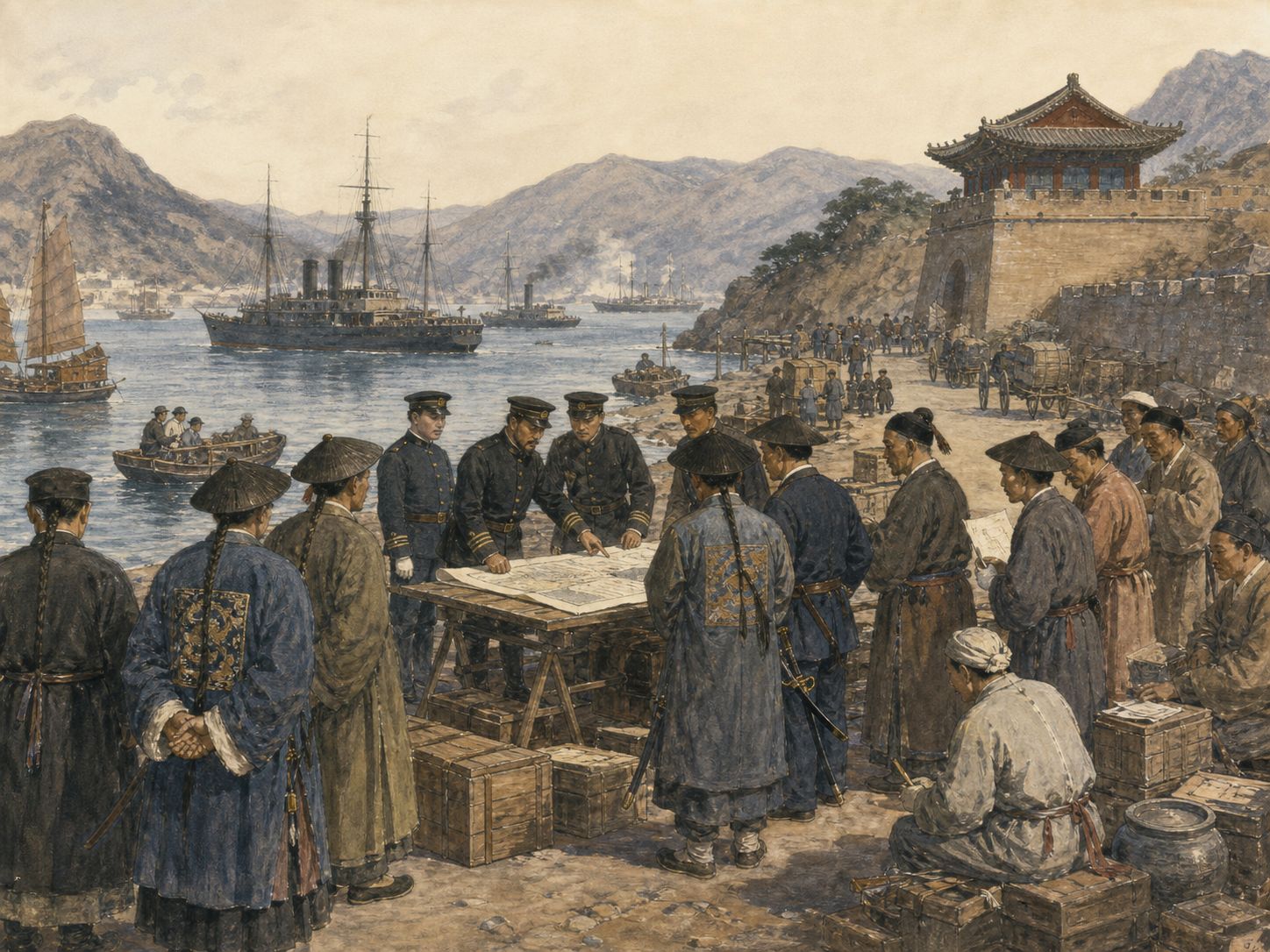 Historical reconstruction of First Sino-Japanese War's long-term consequences: The war was a turning point in modern East Asia linking Korean sovereignty, Qing imperial order, Japanese empire-building, and intervention by the European powers.