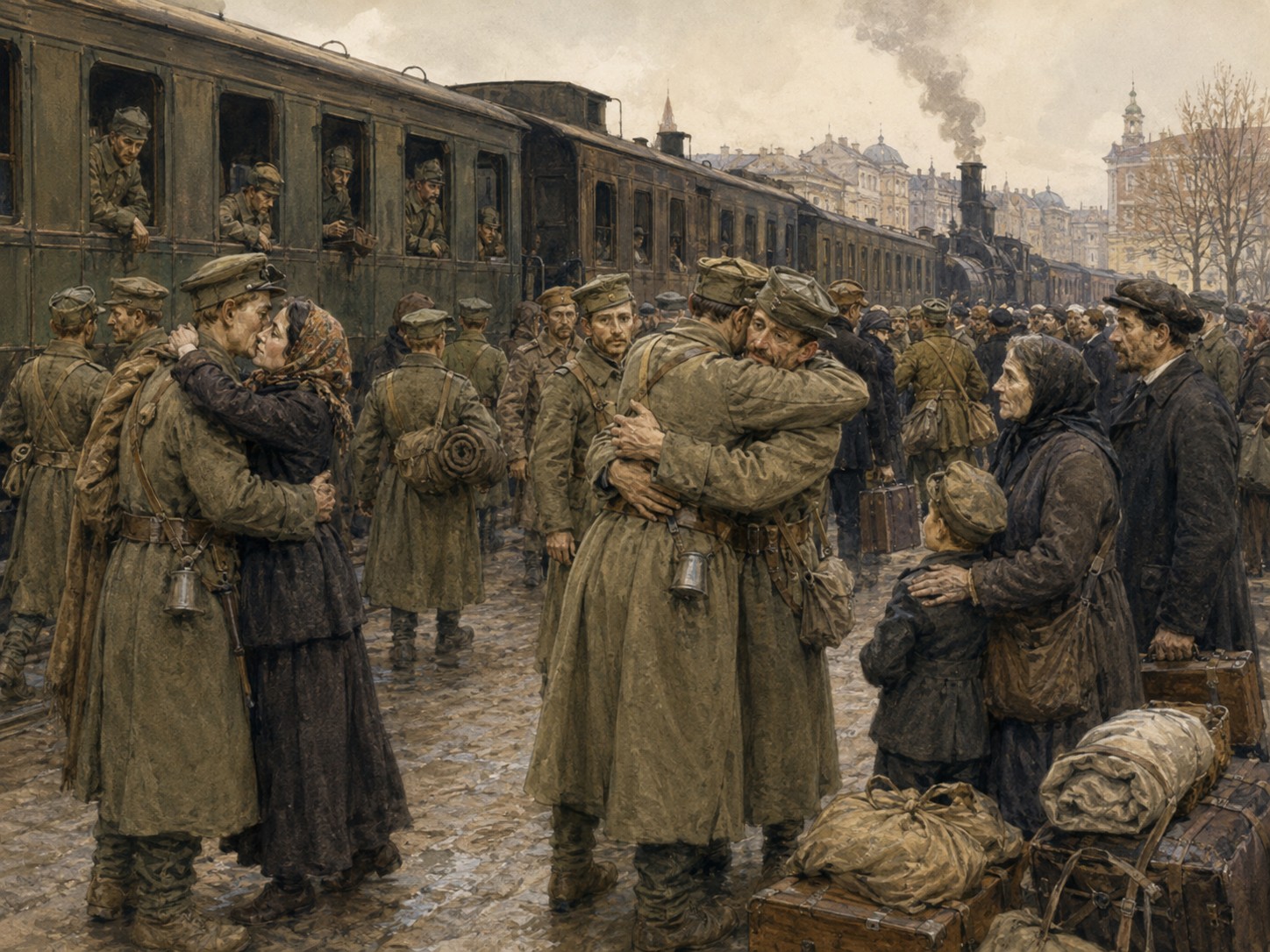 Illustrated reconstruction of the outcome of First World War