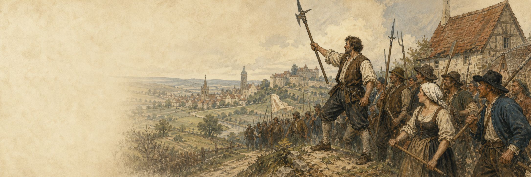 Historically grounded reconstruction of the setting and course of German Peasants' War