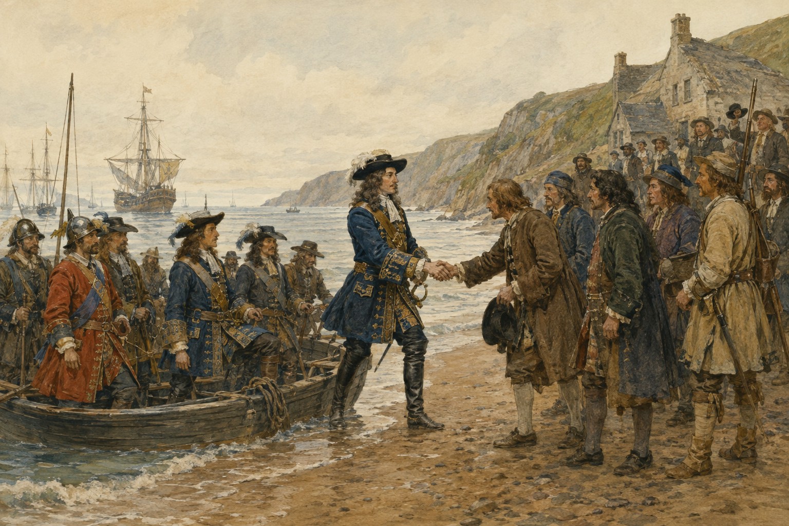 Historical reconstruction of “Political leaders invite William” in Glorious Revolution