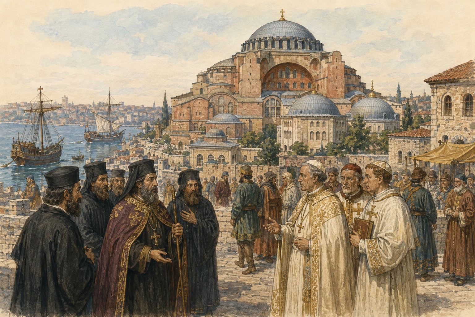 Historical reconstruction of “Fourth Crusade sacks Constantinople” in East–West Schism of 1054