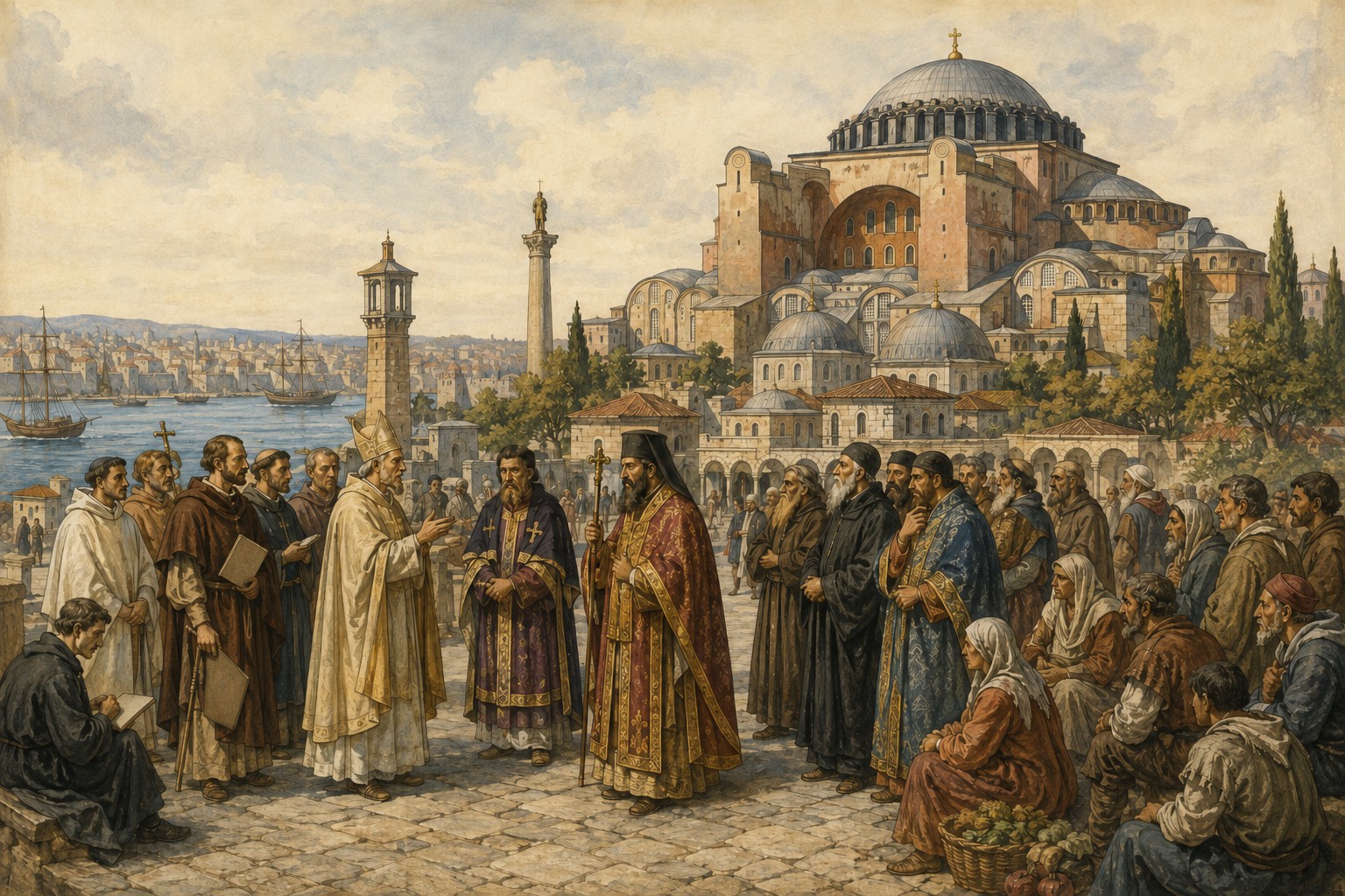 Historical reconstruction of “Latin churches closed in Constantinople” in East–West Schism of 1054