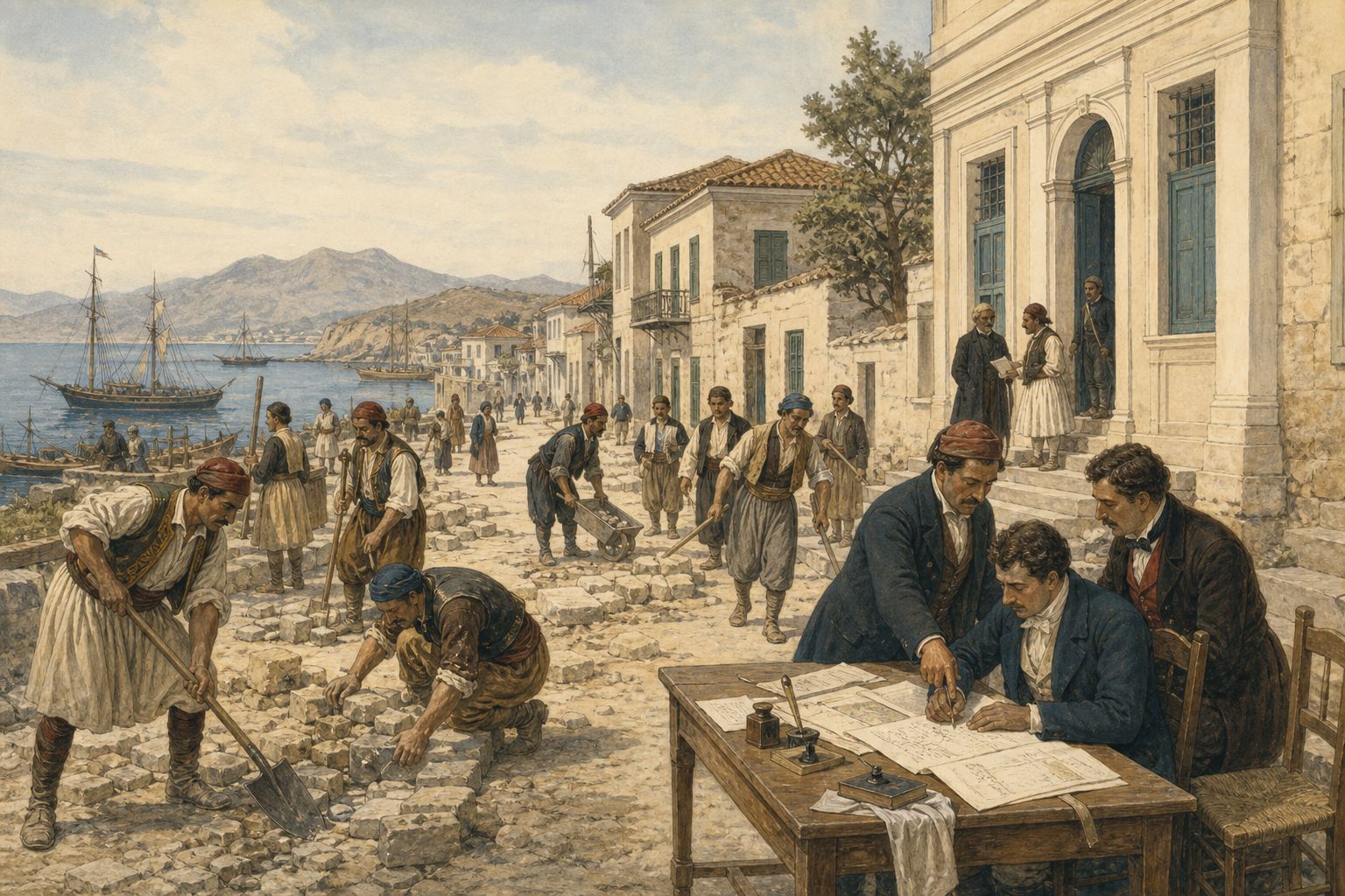 Citizens rebuild streets and plan a new administration after independence