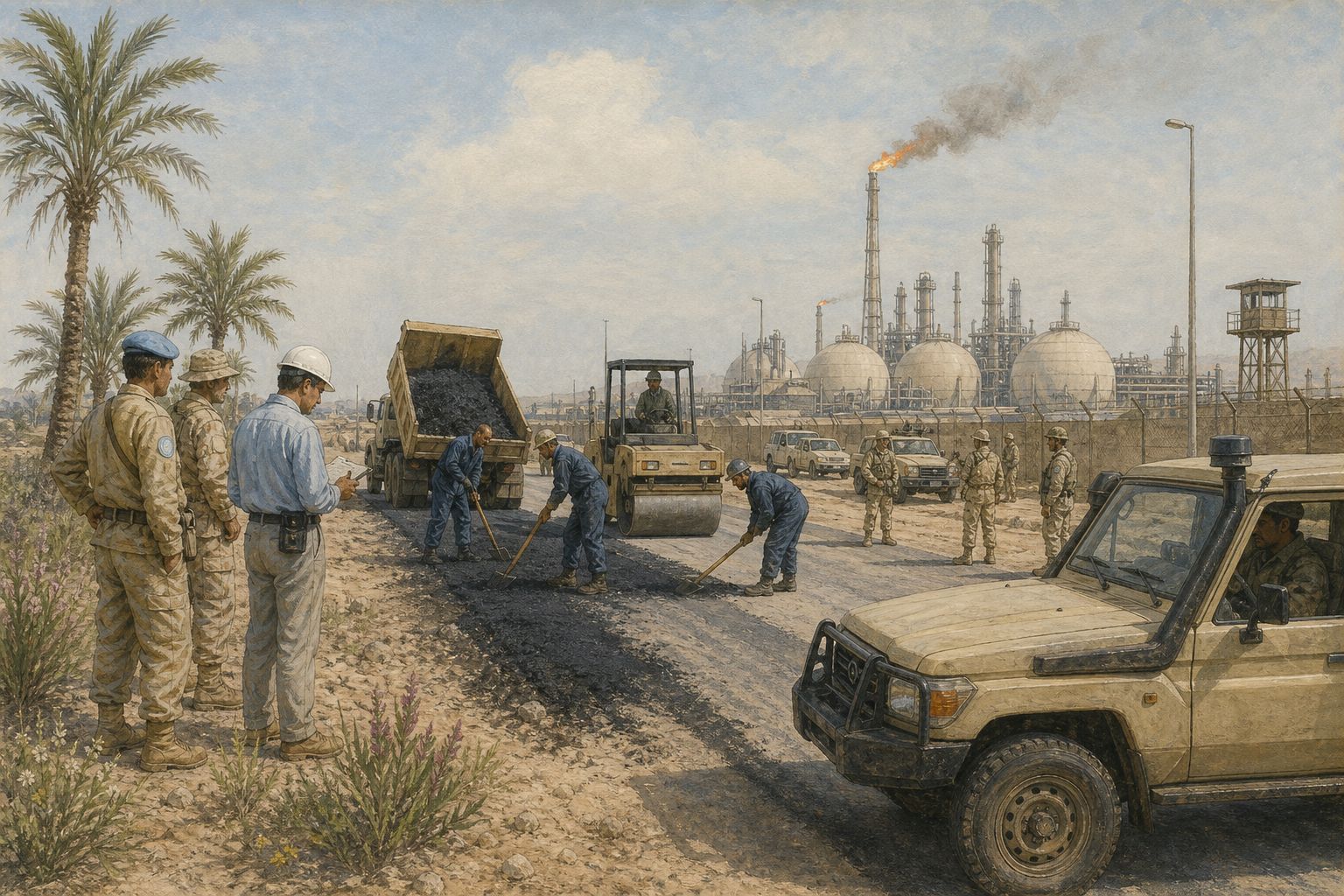 Historical reconstruction of the “Ceasefire, sanctions, and regional aftermath” stage in Gulf War
