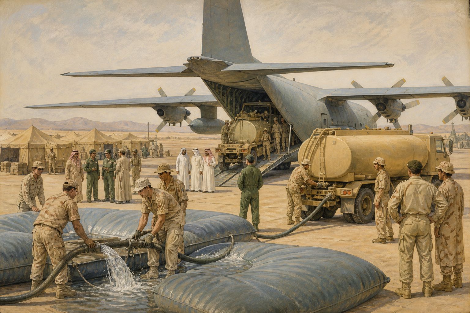 Historical reconstruction of the “Desert Shield and coalition buildup” stage in Gulf War