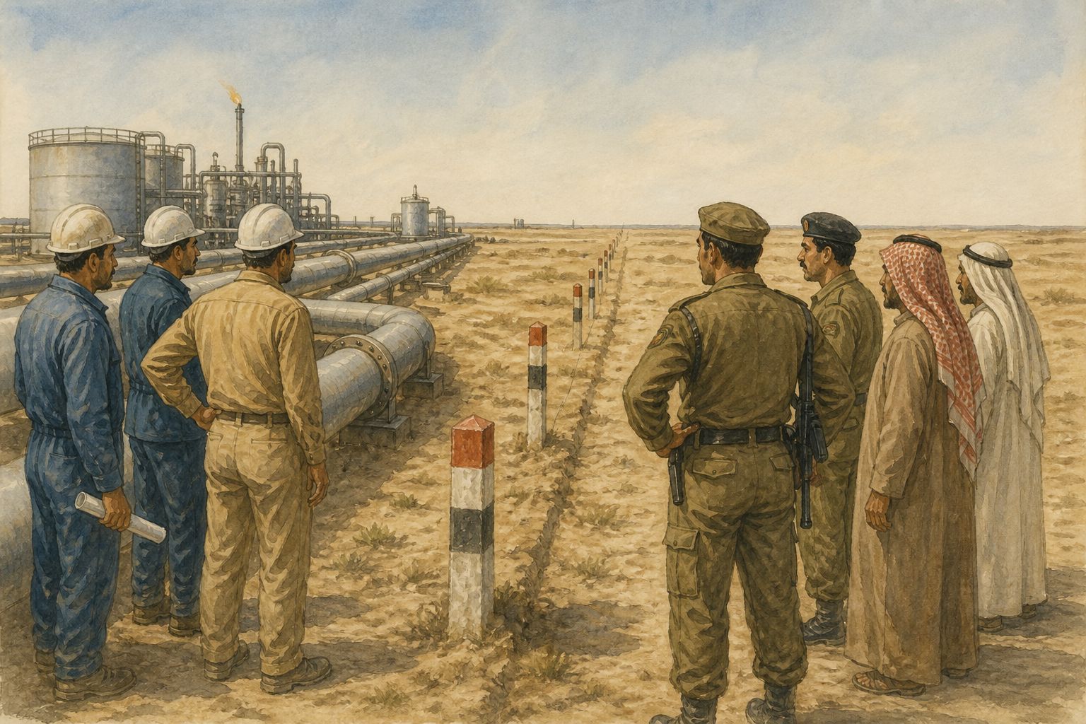 Historical reconstruction of the “Debt, oil, and Iraq–Kuwait tensions” stage in Gulf War
