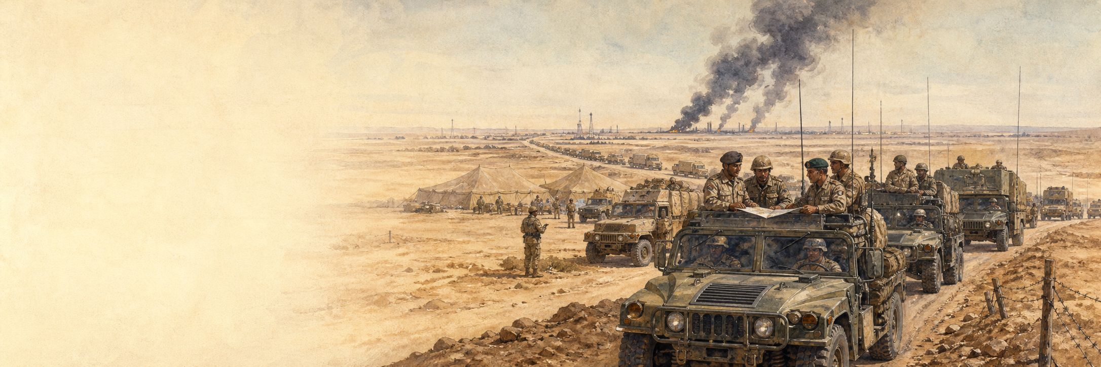 Reconstruction of Iraq’s invasion of Kuwait, coalition logistics in the desert, liberation, and the postwar Gulf order