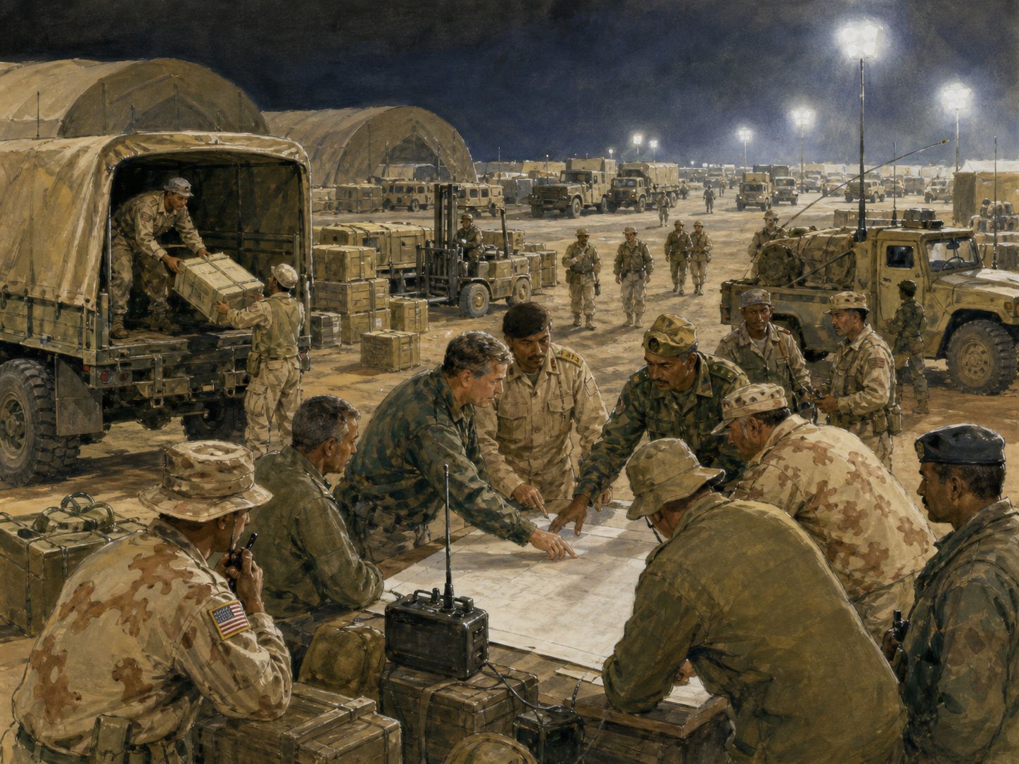 Historical reconstruction of Gulf War's central action: After Iraq invaded Kuwait, sanctions and diplomacy were followed by a coalition buildup in Saudi Arabia.