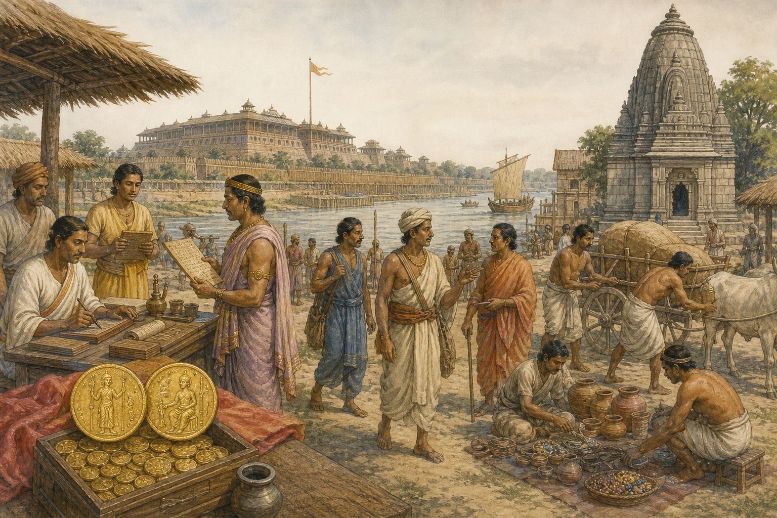 Historical reconstruction of the “Forces in motion” stage in Rise of the Gupta Empire