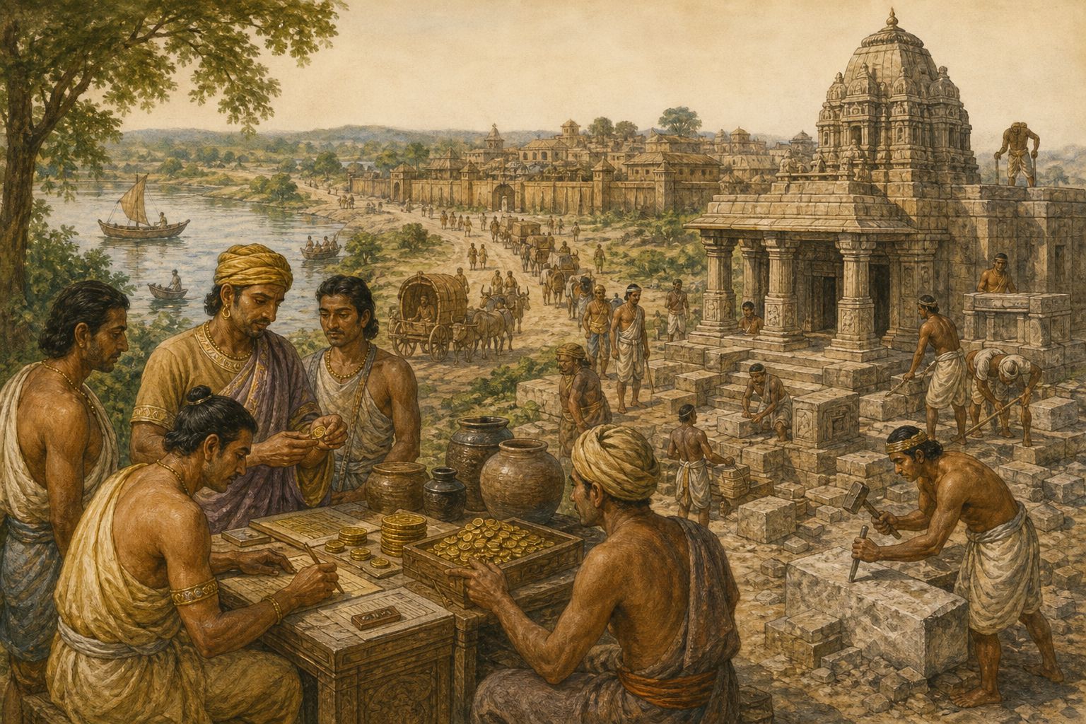 Historical reconstruction of the “Earlier conditions” stage in Rise of the Gupta Empire