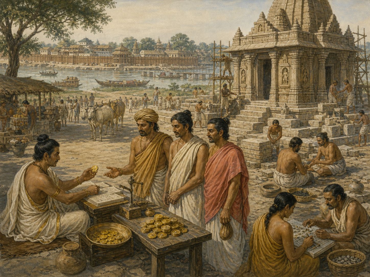 Historical reconstruction of Rise of the Gupta Empire's immediate aftermath: The period became remembered for flourishing Sanskrit literature, mathematics, astronomy, and visual arts.
