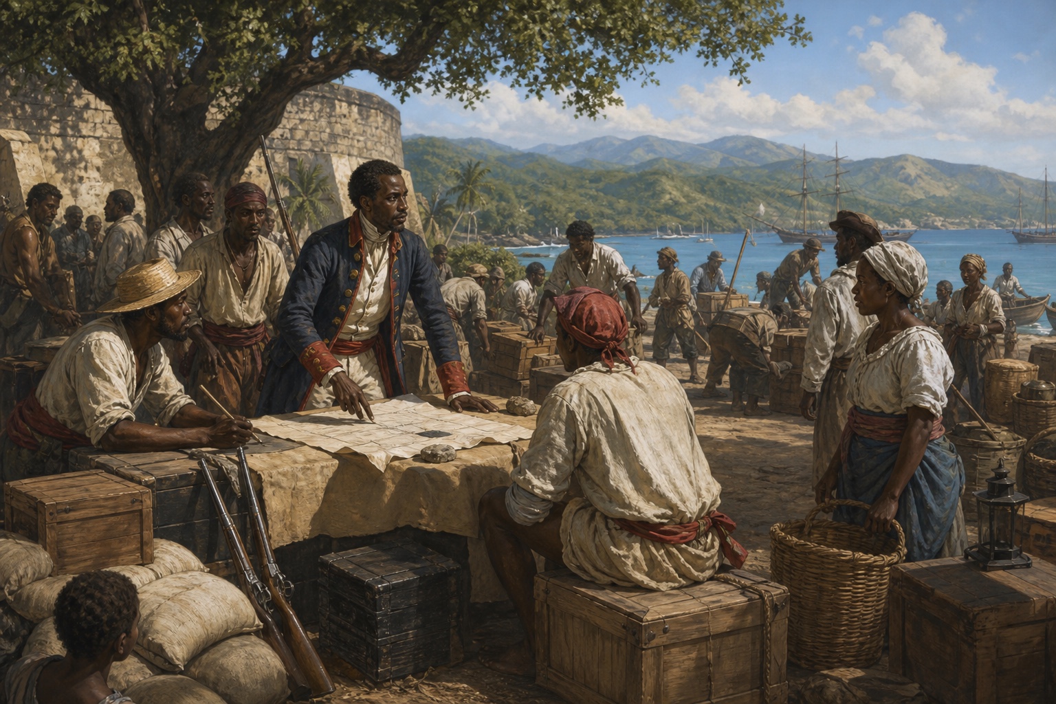 Illustrated reconstruction of the course of Haitian Revolution