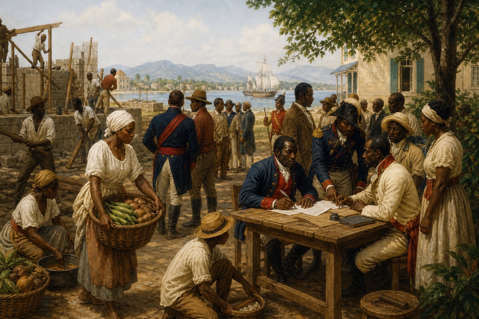 Illustrated reconstruction of the outcome of Haitian Revolution