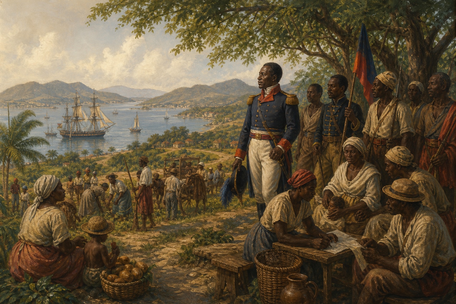 Illustrated reconstruction of the significance of Haitian Revolution