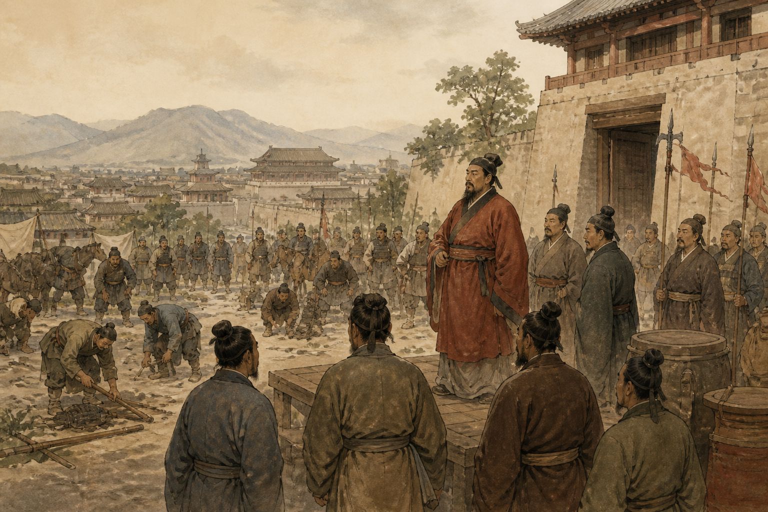 Historical reconstruction of the “Immediate aftermath” stage in Foundation of the Han Dynasty