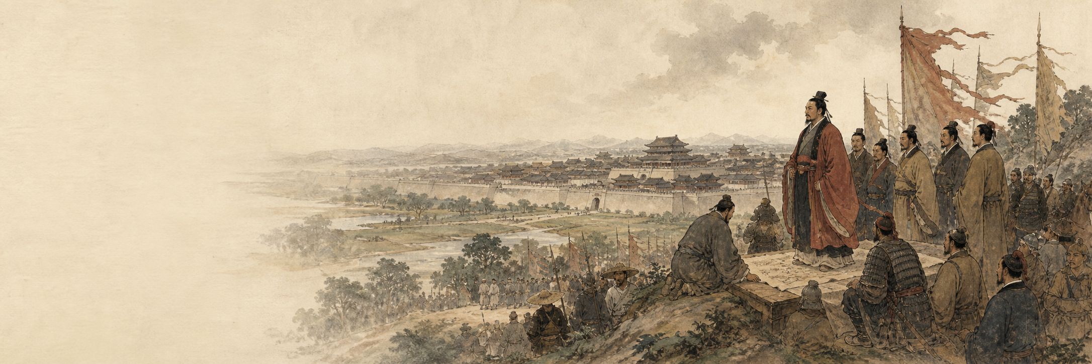 Historical reconstruction illustration of han dynasty foundation