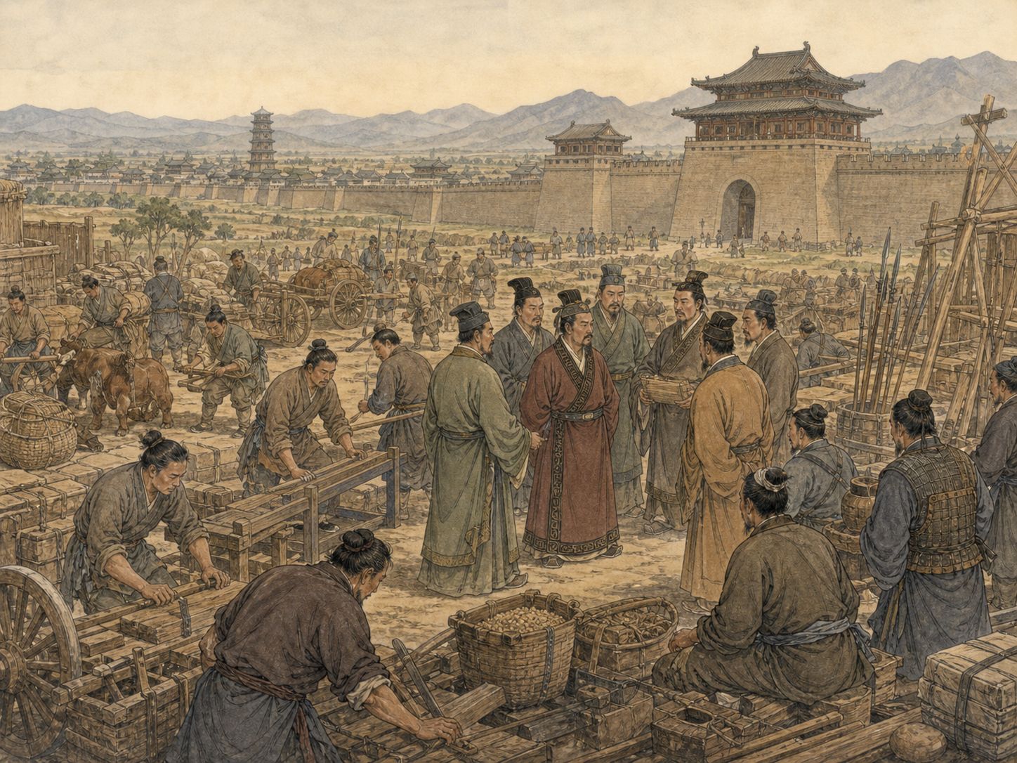Historical reconstruction of Foundation of the Han Dynasty's background: After the rapid unification and collapse of Qin, competing powers fought over its territory and institutional legacy.