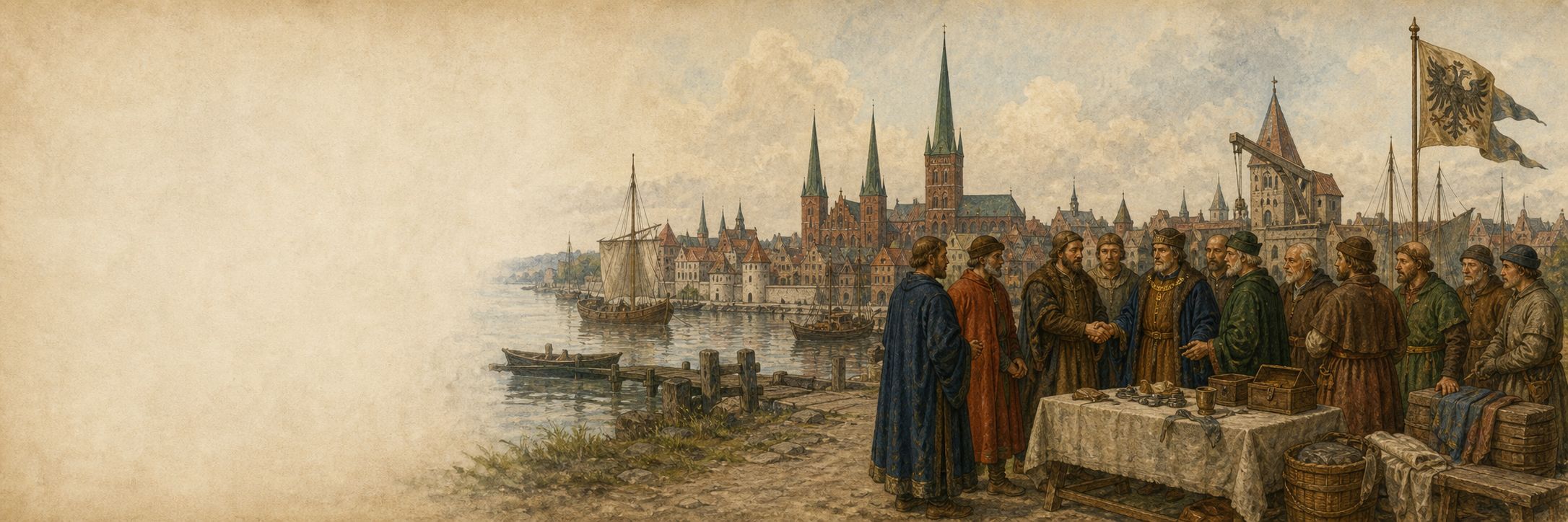 Historically grounded reconstruction of the setting and course of Foundation of the Hanseatic League