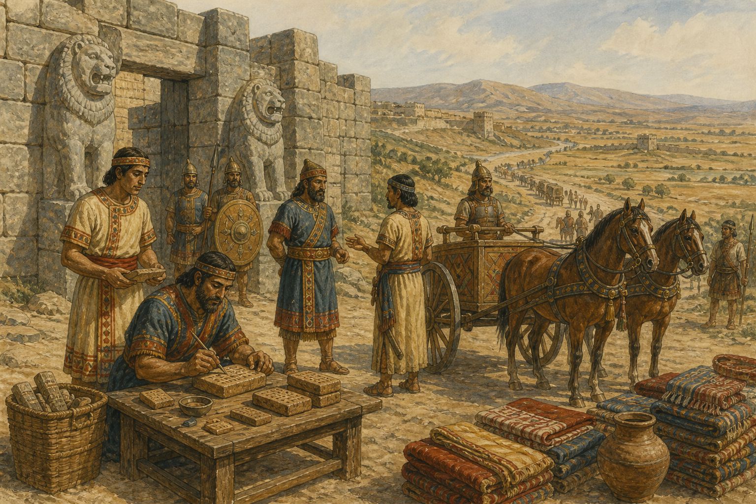 The hill of Hattusa with monumental gates and temples