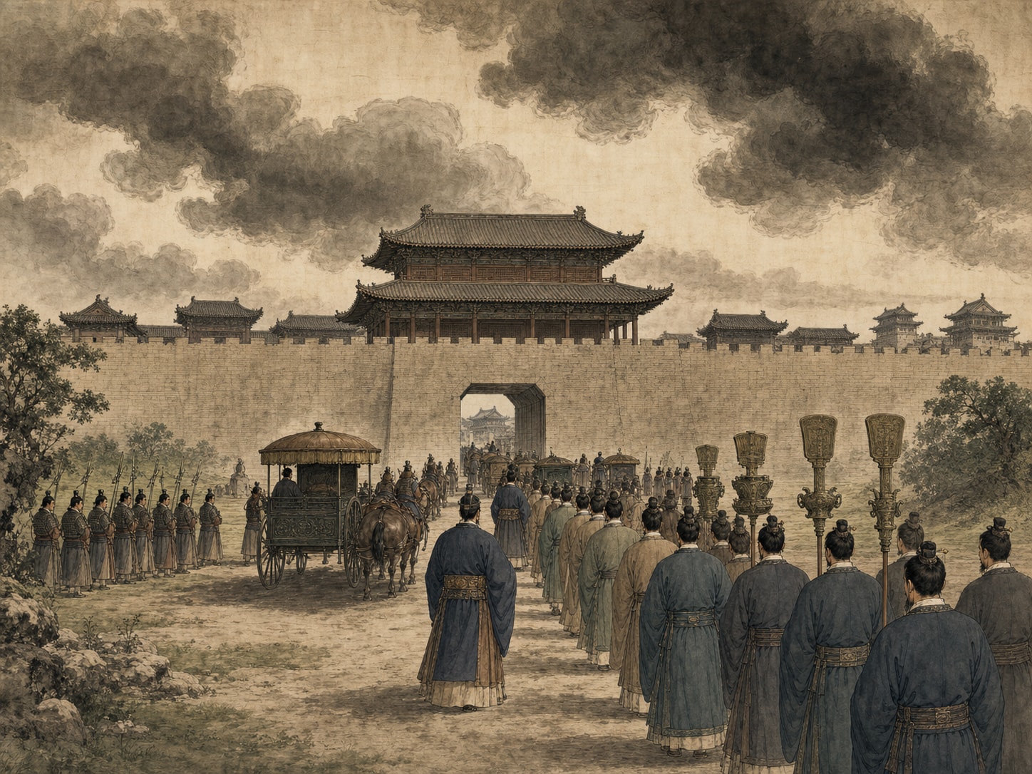 A Spring and Autumn period city unsettled by Zhou decline and rivalry among lords