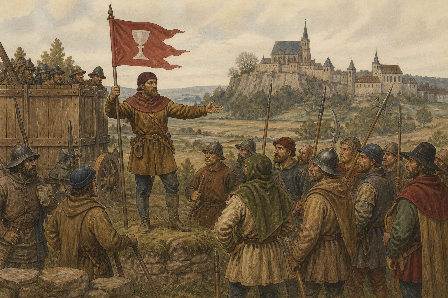 Historical reconstruction of the “Current phase” stage in Hussite Wars