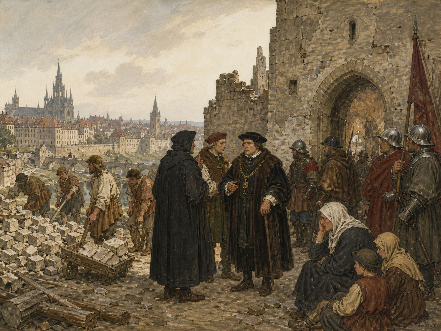 Historical reconstruction of Hussite Wars's immediate aftermath: The radicals were defeated at Lipany, while limited reform was recognized through the Compactata of Basel.