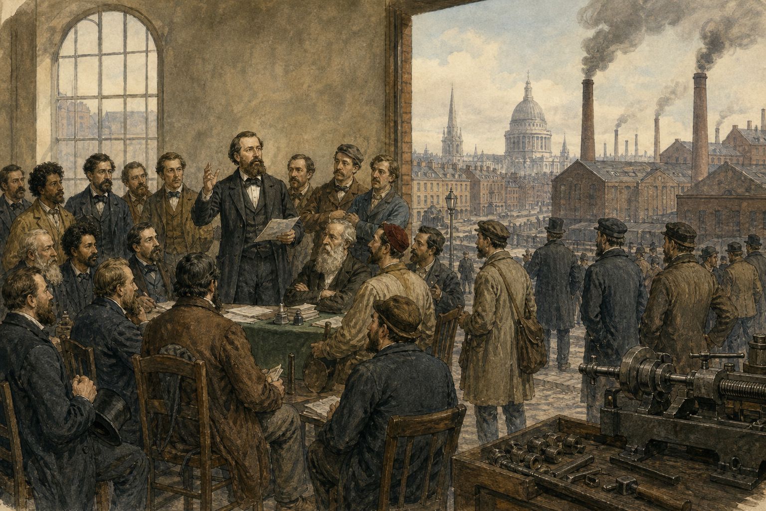 Historical reconstruction of “Hague Congress exposes a decisive split” in Foundation of the First International