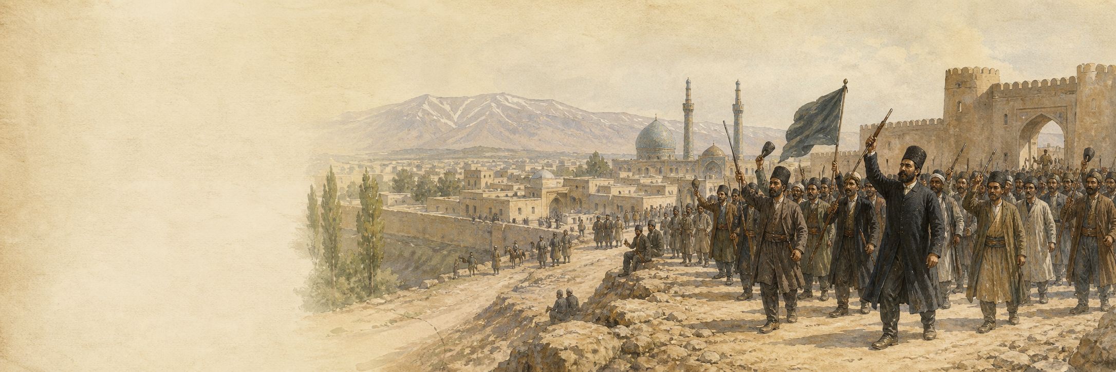 Reconstruction of people and places connected with Iranian Constitutional Revolution