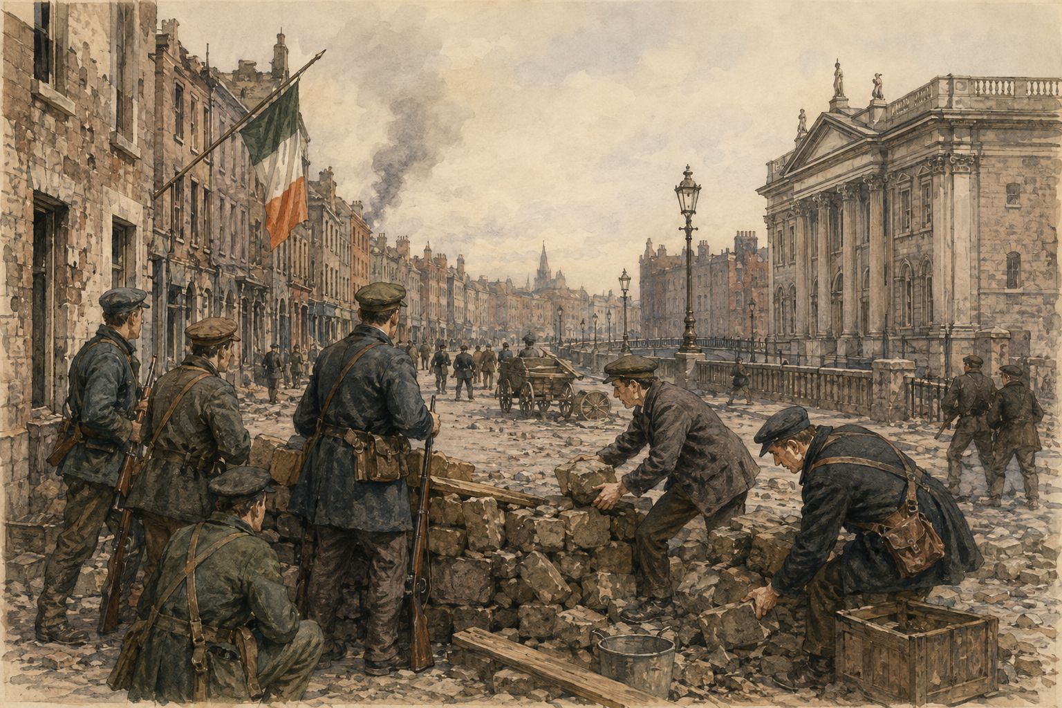 Historical reconstruction of “Executions shift public opinion” in Easter Rising